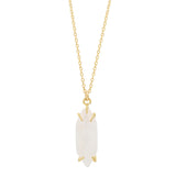 SALE - Marquise Moonstone Prong Necklace - - Necklaces - Ofina