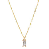 Tiny Emerald CZ Necklace - - Necklaces - Ofina