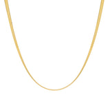 10k Solid Gold Thin Herringbone Necklace - - Necklaces - Ofina