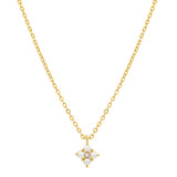 Tiny Pearl Star Necklace - Gold - Necklaces - Ofina