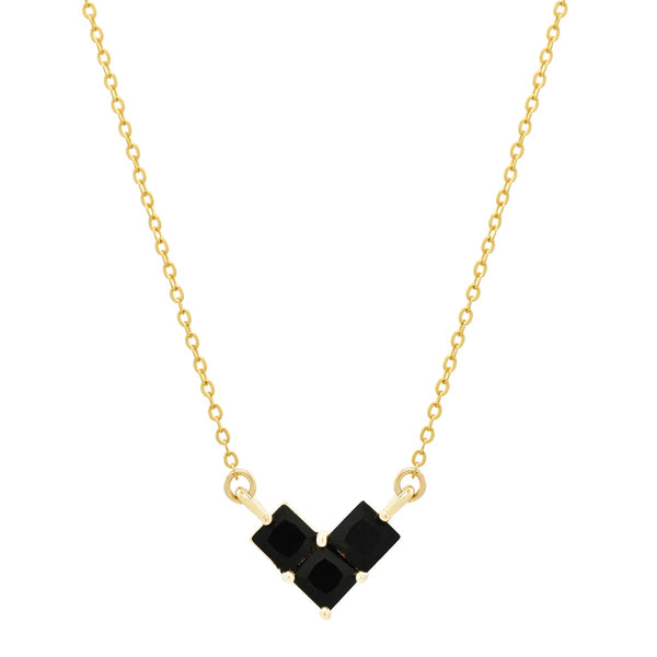 Black Animated Heart Necklace - - Necklaces - Ofina
