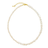 Pearl Cluster Choker Necklace - - Necklaces - Ofina