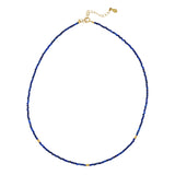 Lapis Lazuli + Gold Mix Choker Necklace - - Necklaces - Ofina