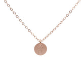 Monogram Necklace on Regular Chain - Rosegold / A - Necklaces - Ofina