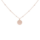Monogram Necklace on Ball Chain - Rosegold / A - Necklaces - Ofina
