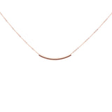 Curved Tube Necklace - Rosegold - Necklaces - Ofina