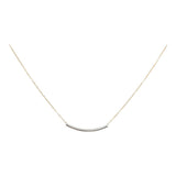 Curved Tube Necklace - Silver/ Gold - Necklaces - Ofina