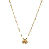 Twisted Circles Necklace - Gold - Necklaces - Ofina