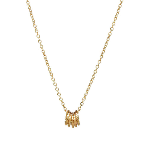 Twisted Circles Necklace - Gold - Necklaces - Ofina