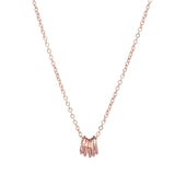 Twisted Circles Necklace - Rosegold - Necklaces - Ofina