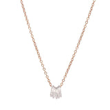 Twisted Circles Necklace - Silver Circles Rosegold Chain - Necklaces - Ofina