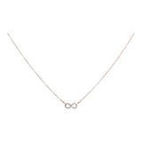 Tiny Infinity Necklace on Thin Chain - Silver/ Rose Gold - Necklaces - Ofina