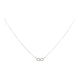 Tiny Infinity Necklace on Thin Chain - Silver - Necklaces - Ofina