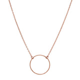 SALE - Single Diamond Cut Circle Necklace - Rosegold - Necklaces - Ofina