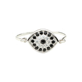 CZ Black Evil Eye Ring - Silver / 5 - Rings - Ofina