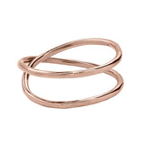 Crossover Ring - Rosegold / 6 - Rings - Ofina