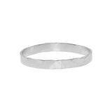 Thick Hammered Band Ring - Silver / 3 - Rings - Ofina
