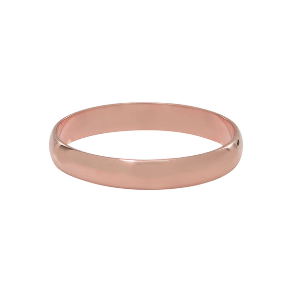 10k Solid Gold Thick Band - Rose Gold / 5 - Rings - Ofina