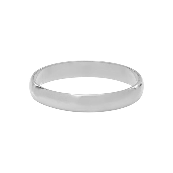 10k Solid Gold Thick Band - White Gold / 5 - Rings - Ofina