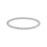 10k Solid Gold Beaded Ring - White Gold / 5 - Rings - Ofina