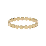 10k Solid Gold Flat Beaded Ring - Yellow Gold / 5 - Rings - Ofina