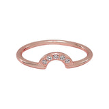 SALE - CZ Arc Ring - Rosegold / 5 - Rings - Ofina
