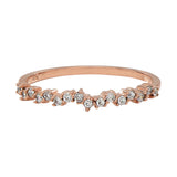 10k Solid Gold CZ ZigZag Ring - Rose Gold / 5 - Rings - Ofina