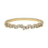 10k Solid Gold CZ ZigZag Ring - Yellow Gold / 5 - Rings - Ofina