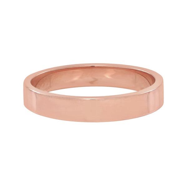 10k Solid Gold Flat Band Ring - Rose Gold / 5 - Rings - Ofina
