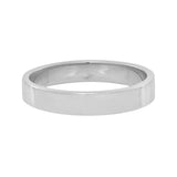 10k Solid Gold Flat Band Ring - White Gold / 5 - Rings - Ofina