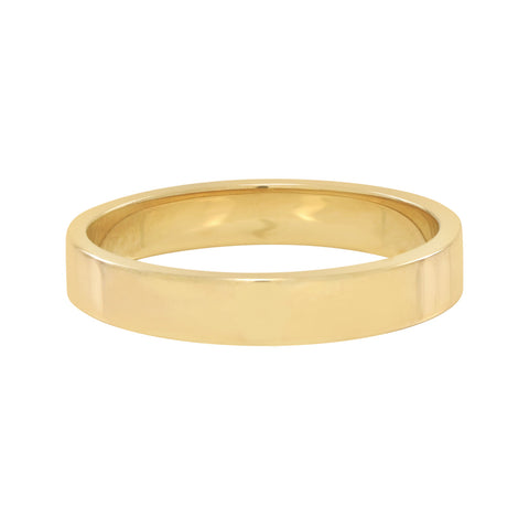 10k Solid Gold Flat Band Ring - Yellow Gold / 5 - Rings - Ofina