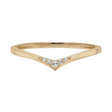 10k Solid Gold Multi CZ Chevron Ring - 5 - Rings - Ofina