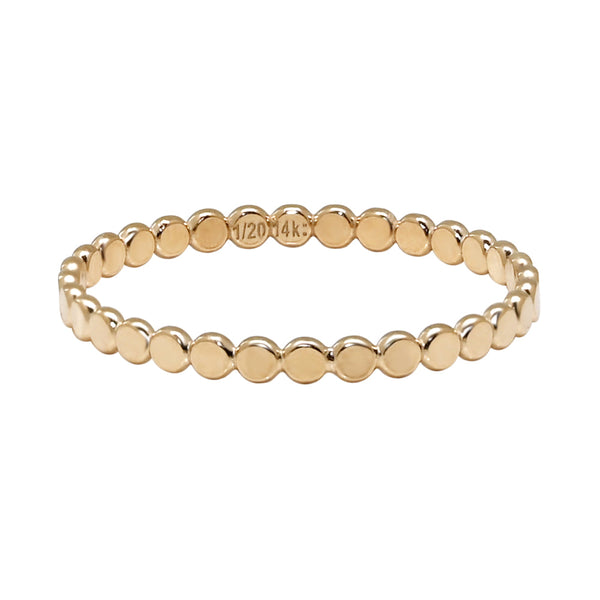 Thin Flat Beaded Ring - 5 - Rings - Ofina