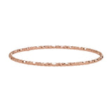 14k Solid Gold Thin Diamond Cut Ring - Rosegold / 5 - Rings - Ofina