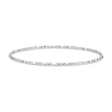 14k Solid Gold Thin Diamond Cut Ring - White Gold / 5 - Rings - Ofina