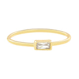 Horizontal CZ Baguette Ring - 5 - Rings - Ofina