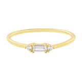 CZ Baguette Deco Ring - 5 - Rings - Ofina