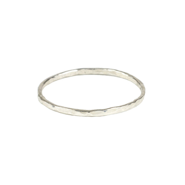 Hammered Band Ring - Silver / 2 - Rings - Ofina