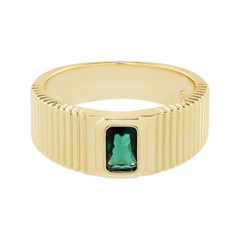 Emerald Signet Ring - 6 - Rings - Ofina