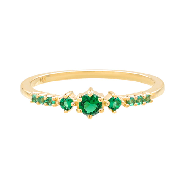 10k Solid Emerald Green Ring - 5 - Rings - Ofina