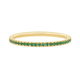 10k Solid Emerald Green Band Ring - 5 - Rings - Ofina
