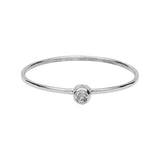 Diamond Solitaire Ring - White Gold / Clear / 4 - Rings - Ofina