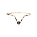 Diamond Chevron Ring - Black / 4 - Rings - Ofina