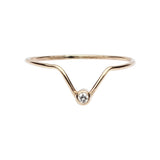 Diamond Chevron Ring - Clear / 5 - Rings - Ofina