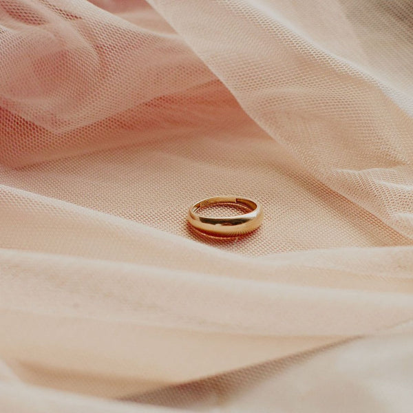 10k Solid Gold Dome Ring - - Rings - Ofina