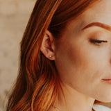 10k Solid Gold Opal Studs - - Earrings - Ofina