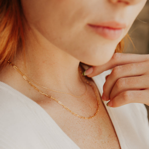 Classic Box Chain Necklace - - Necklaces - Ofina