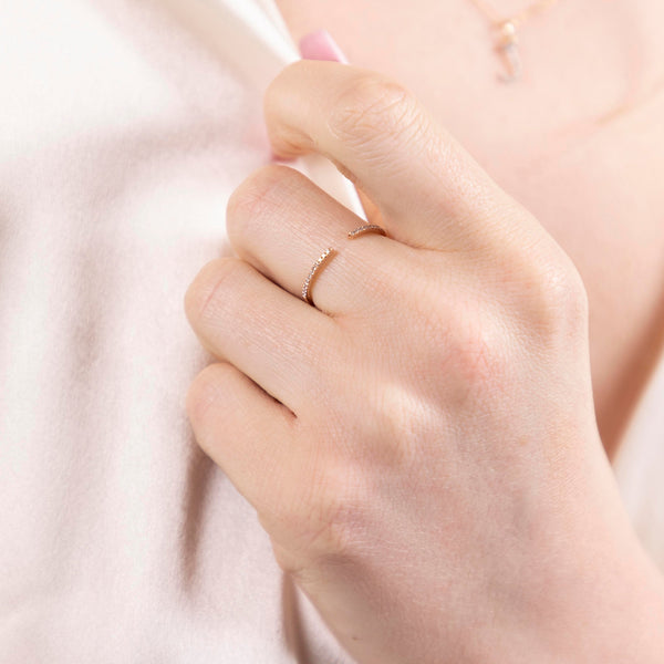 Diamonds Open Ring - - Rings - Ofina