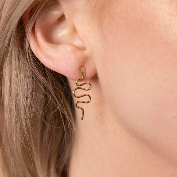 Snake Drop Studs - - Earrings - Ofina