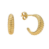 Spiral Huggie Studs - - Earrings - Ofina